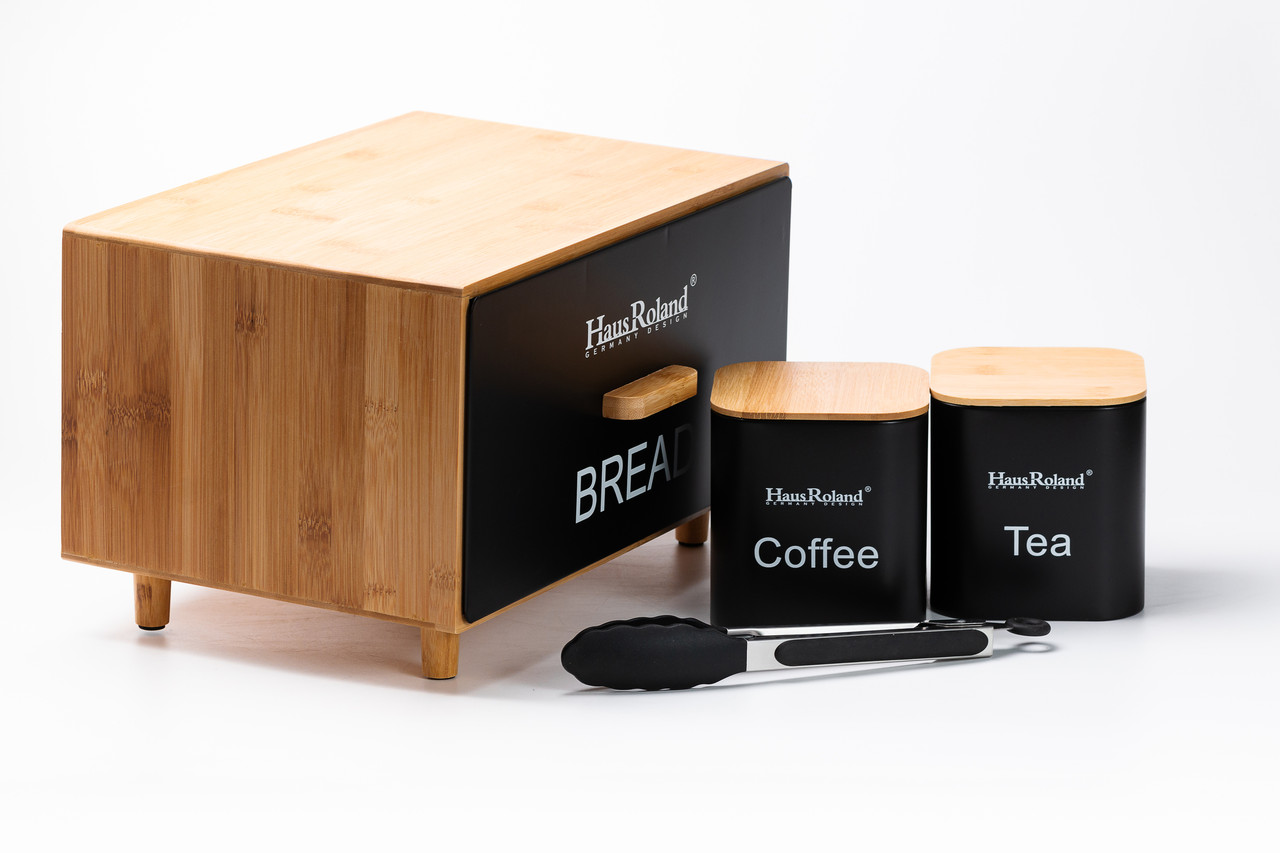 Кухонний набір для зберігання продуктів, чорний.