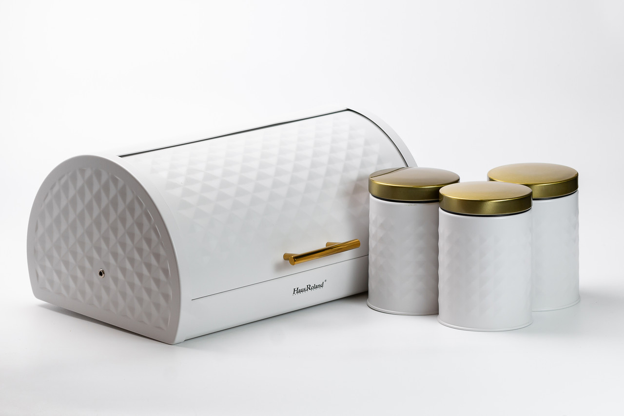 Набір для зберігання продуктів з нержавіючої сталі 4 штуки Білий