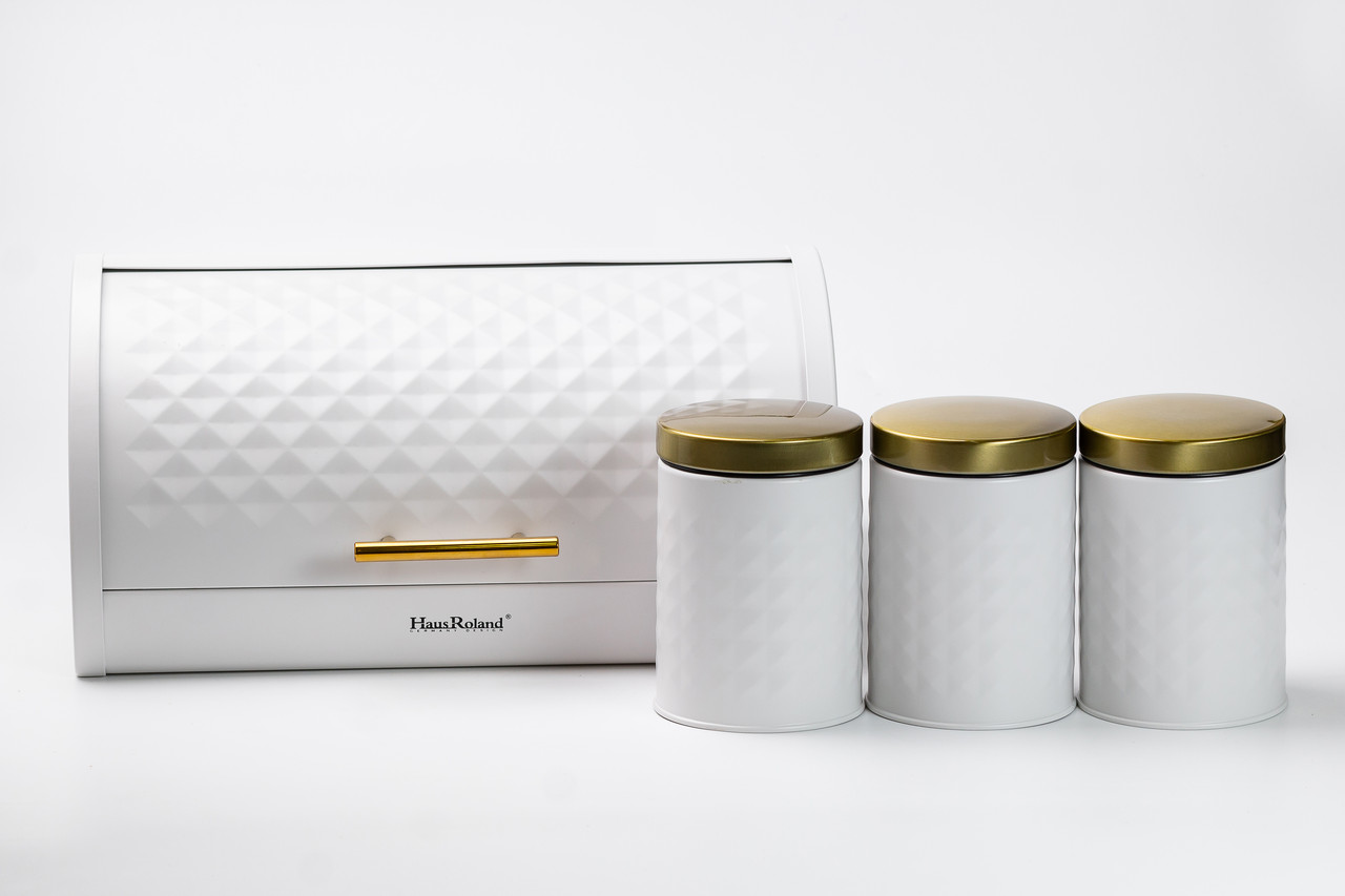 Набір для зберігання продуктів з нержавіючої сталі 4 штуки Білий