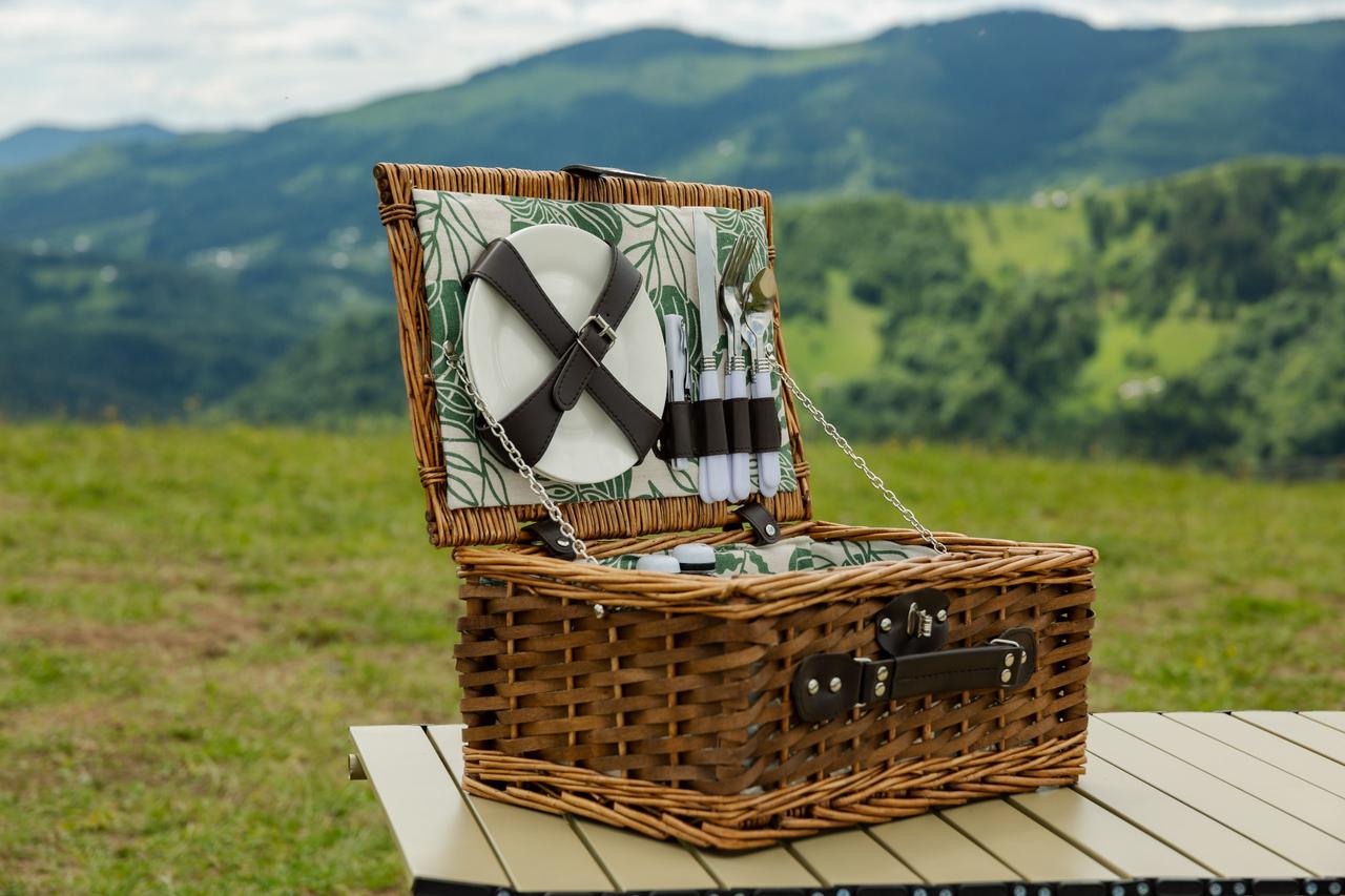 Кошик для пікніка на 2 персони 38 x 26 x 18 см