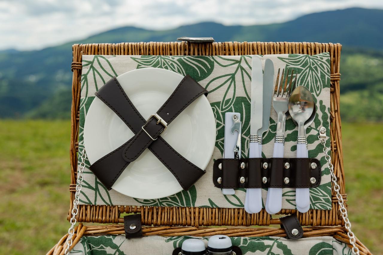 Кошик для пікніка на 2 персони 38 x 26 x 18 см