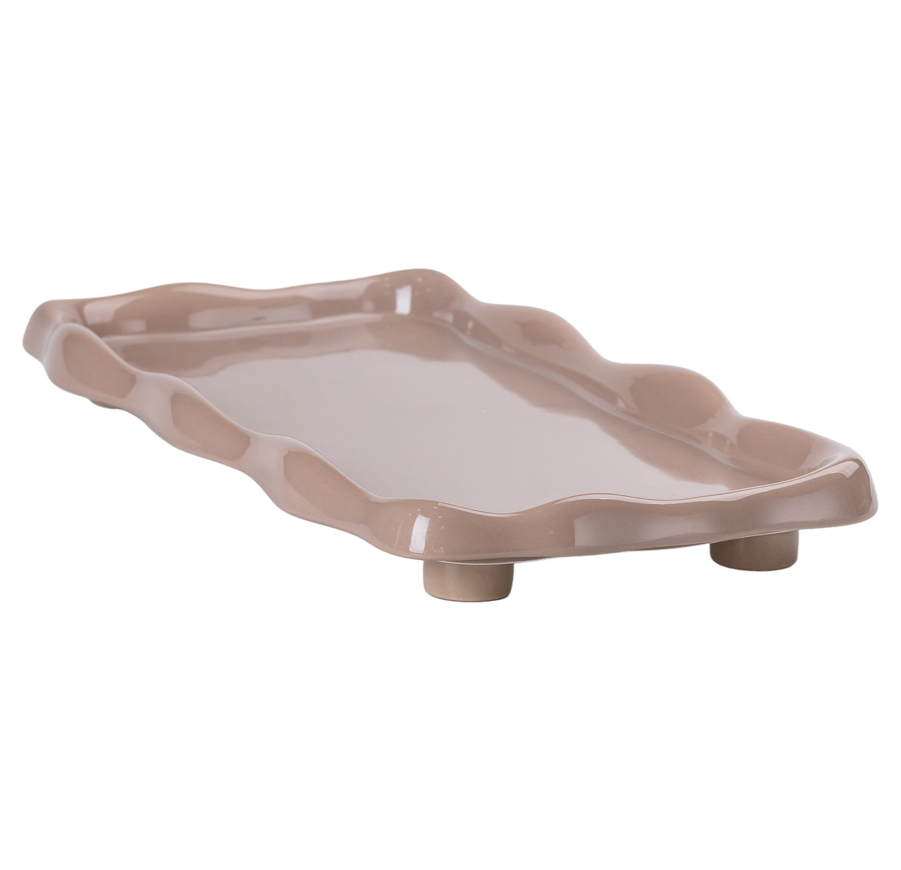 Чайний набір на 6 персон із керамічною підставкою, сірий