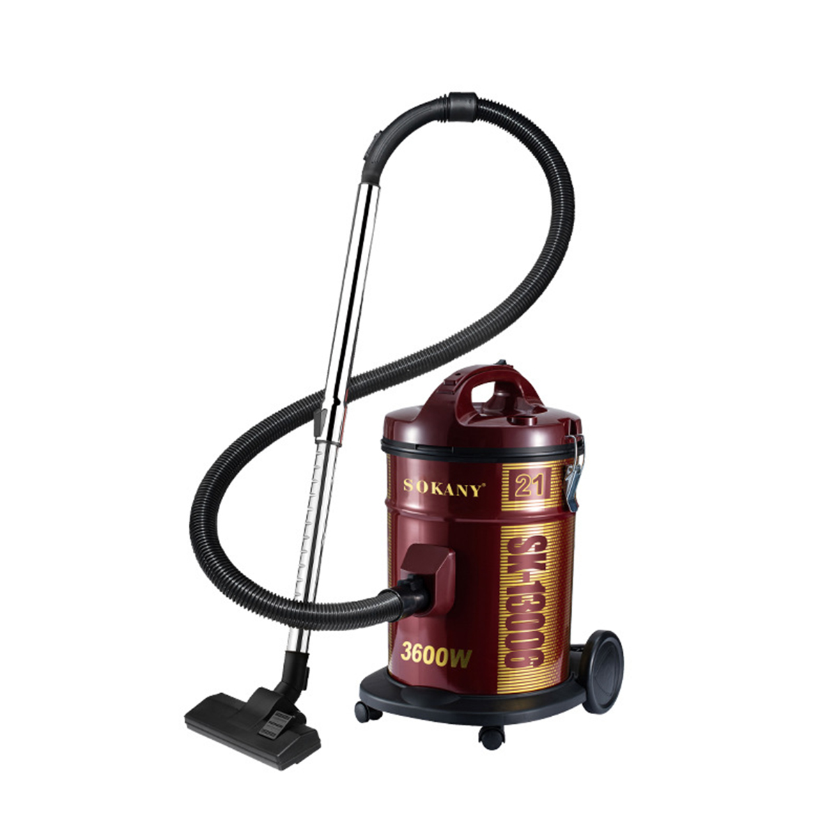 Пилосос Sokany 3600 Вт з великим мішком, 3 насадками та HEPA-фільтром для ефективного прибирання