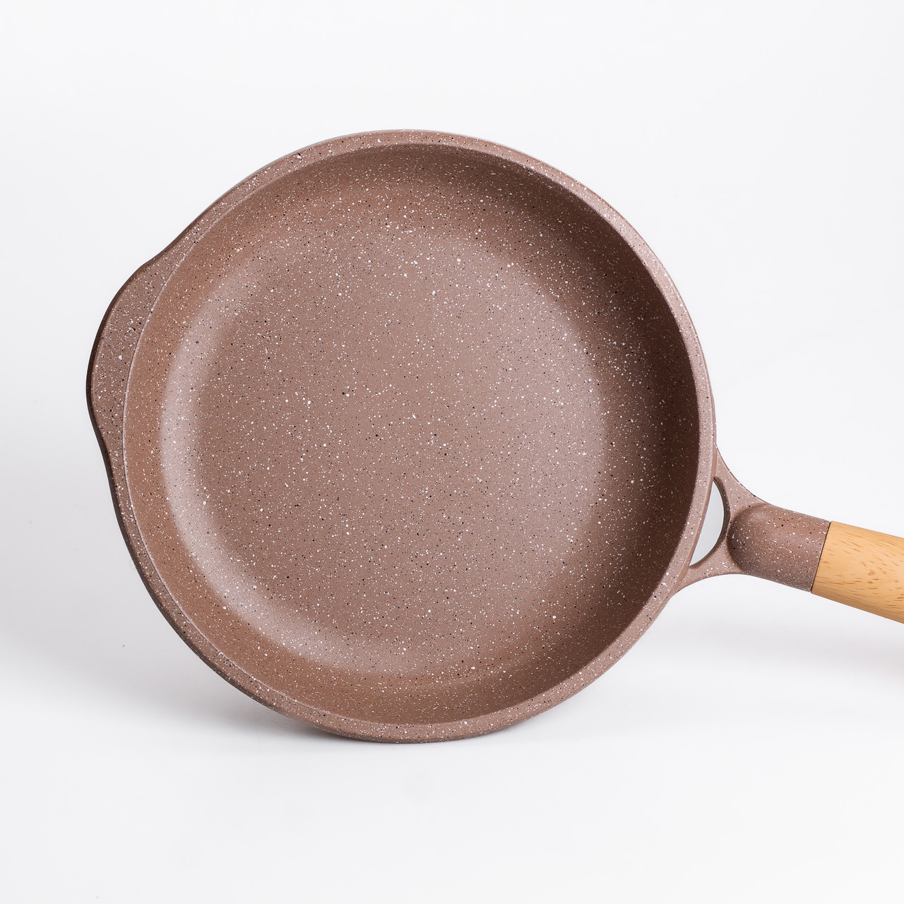 Алюмінієва сковорода 1,8 л, мармурове антипригарне покриття, Ø 24 см, товсте дно, кавовий MGC