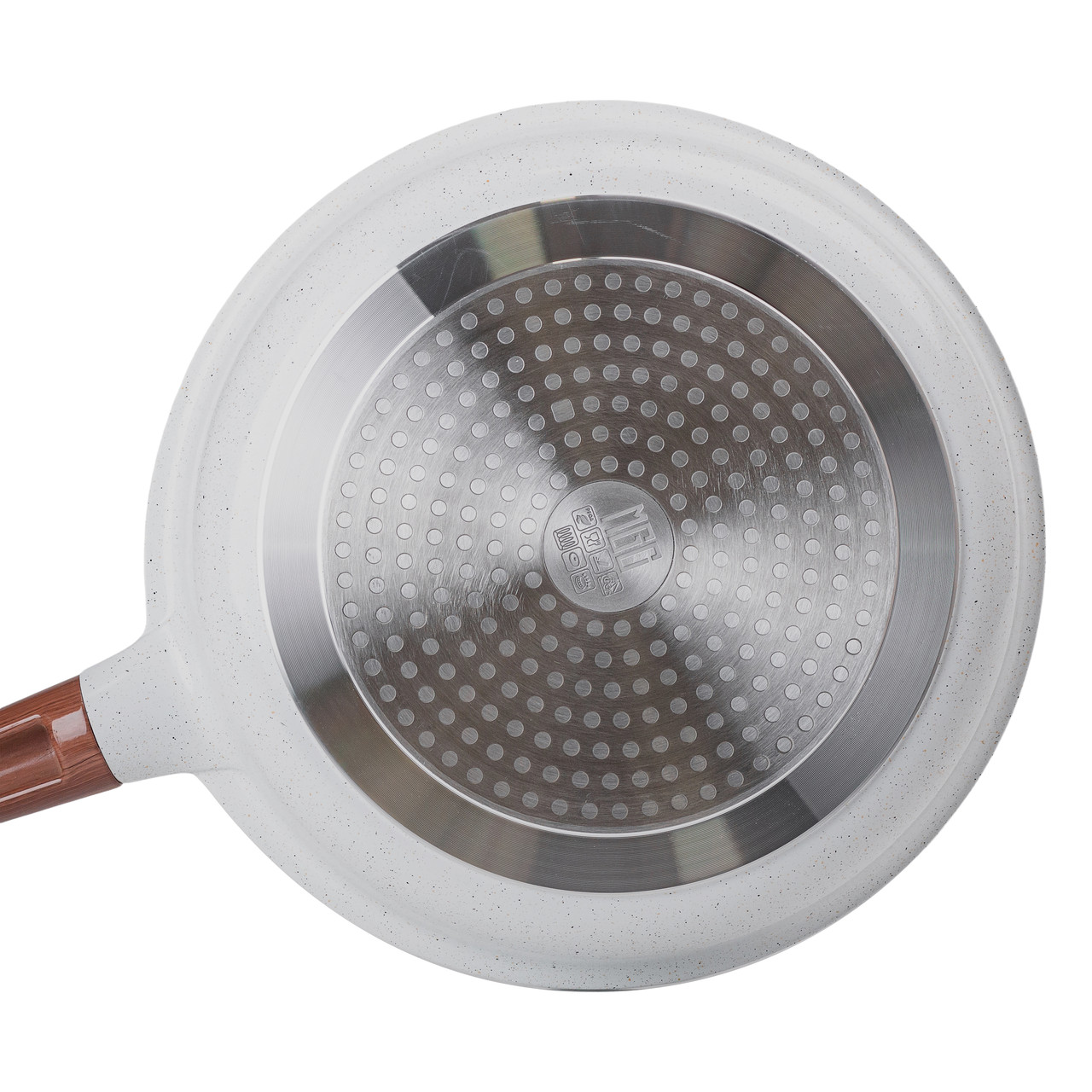 Алюмінієва сковорода 2,7 л з керамічним покриттям антипригарним Ø 28 см біла MGC