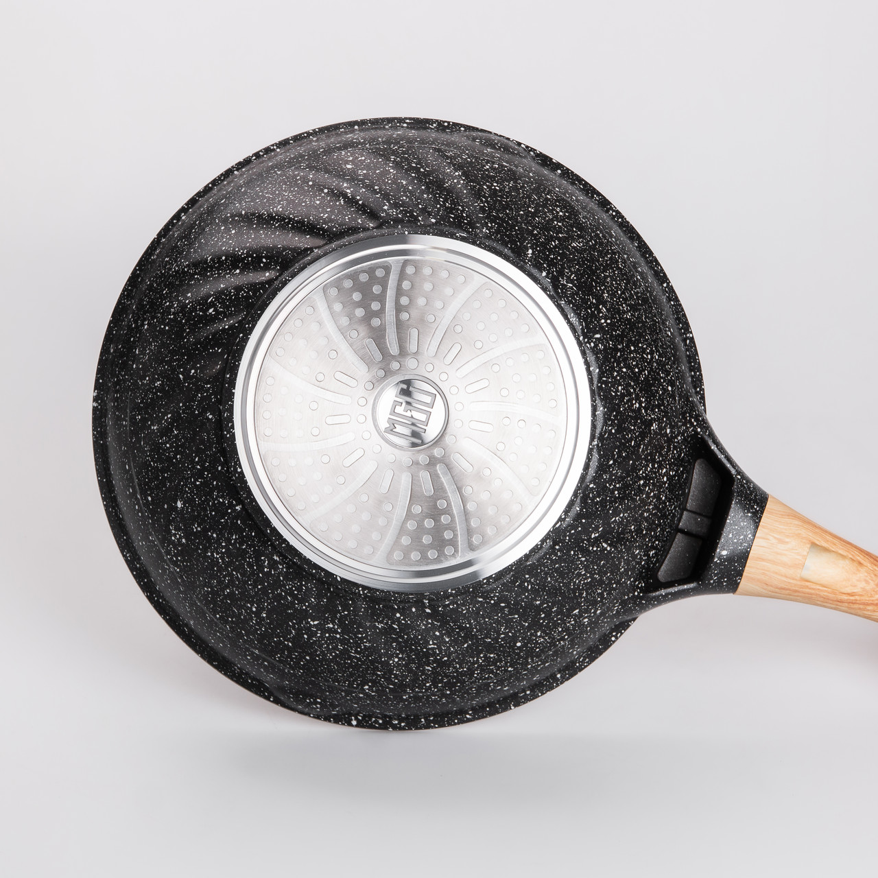 Алюмінієва сковорода 5,5 л, мармурове антипригарне покриття, Ø 30 см, з лопаткою для приготування MGC