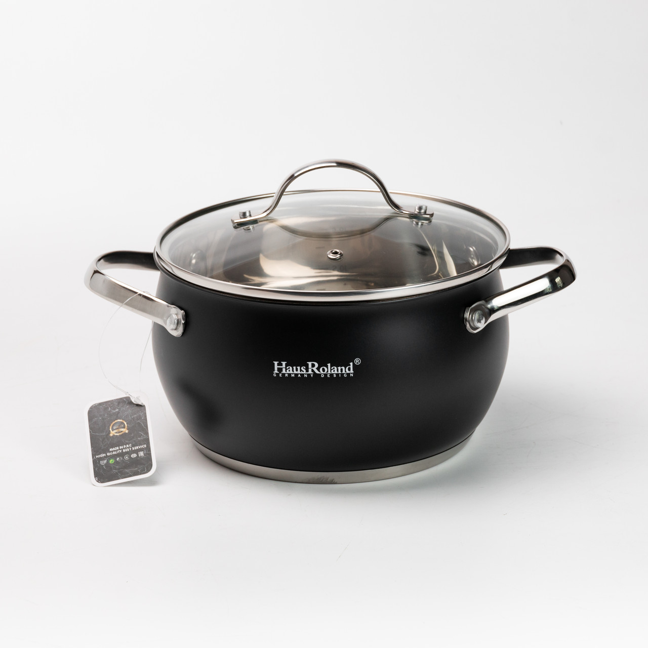 Набір посуду для приготування з нержавіючої сталі 12 предметів, чорний