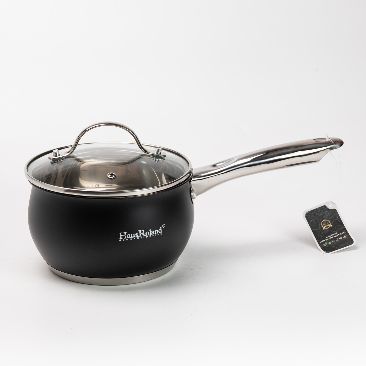 Набір посуду для приготування з нержавіючої сталі 12 предметів, чорний