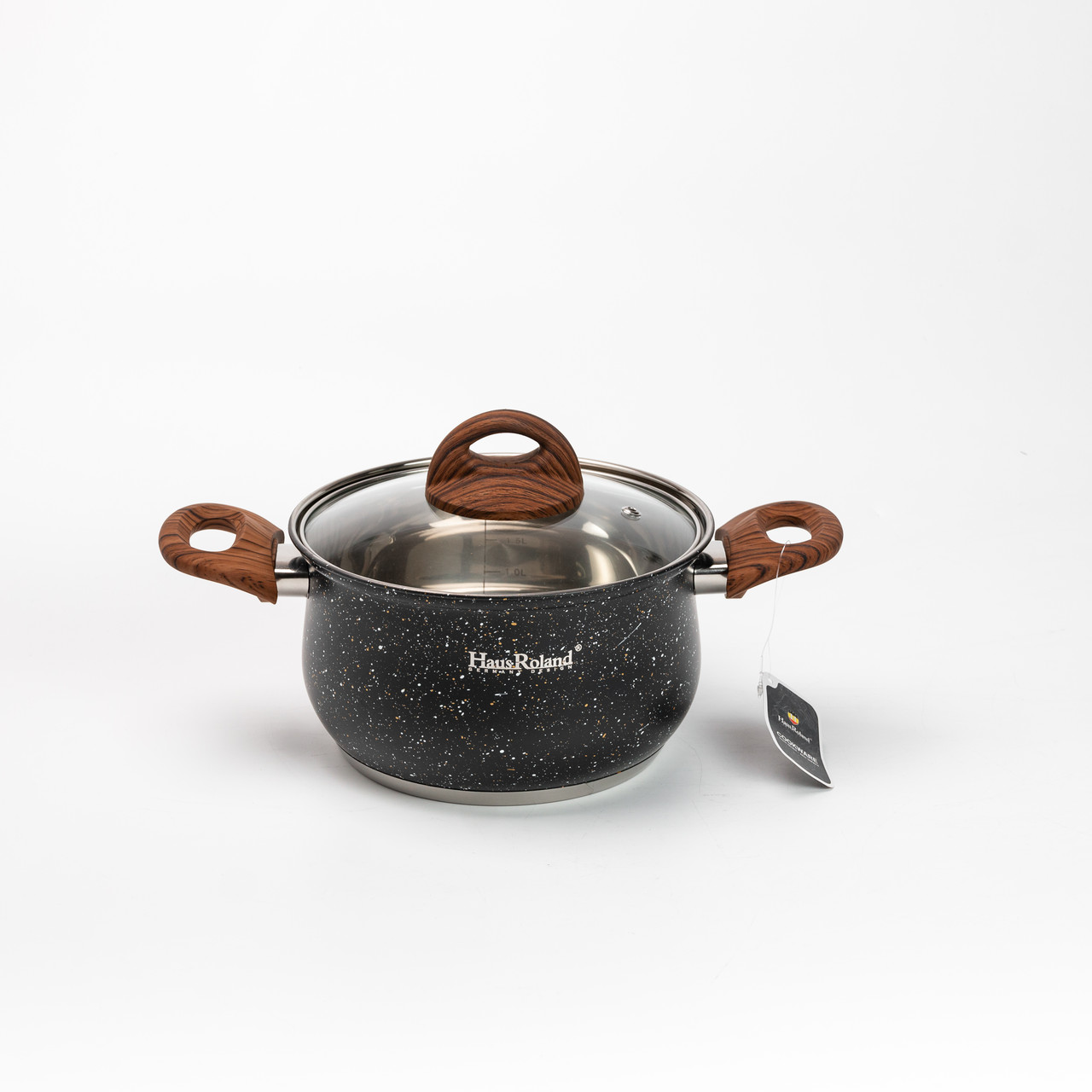 Набір посуду для приготування із нержавіючої сталі 10 предметів чорний