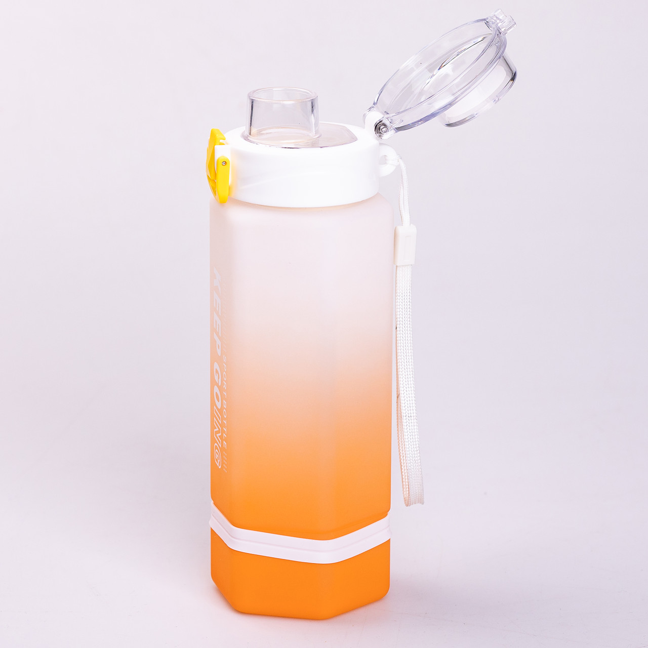 Пляшка для води Keep Going 650 мл з наклейками  біла