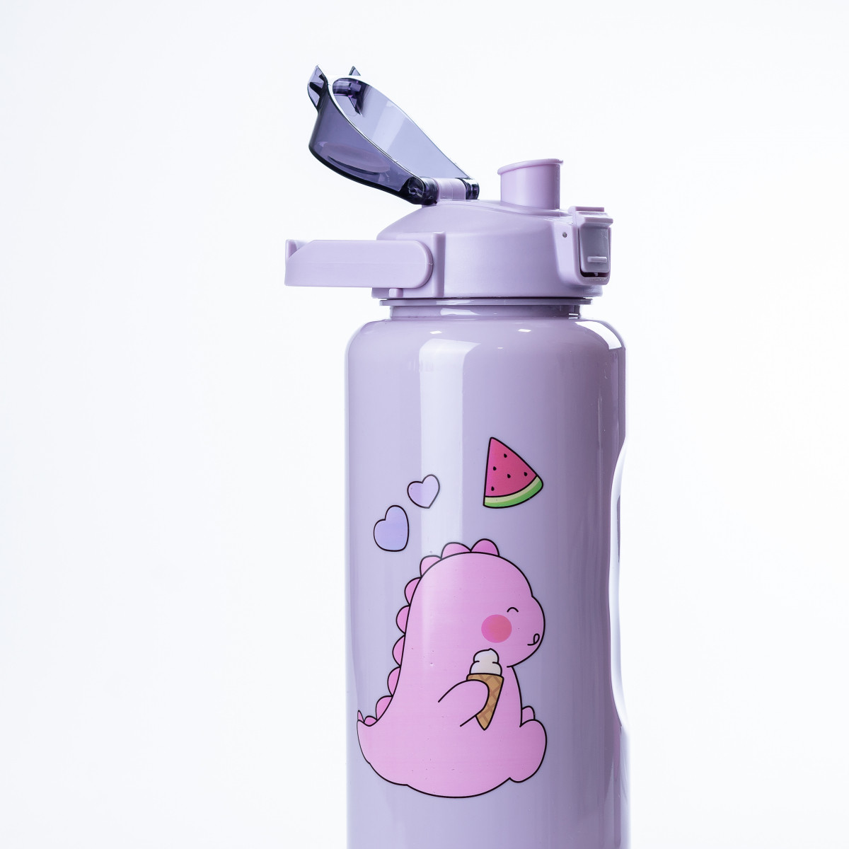 Набір багаторазових пляшок 3 в 1 Дракоша 0.3л 0.7л 2л Фіолетовий