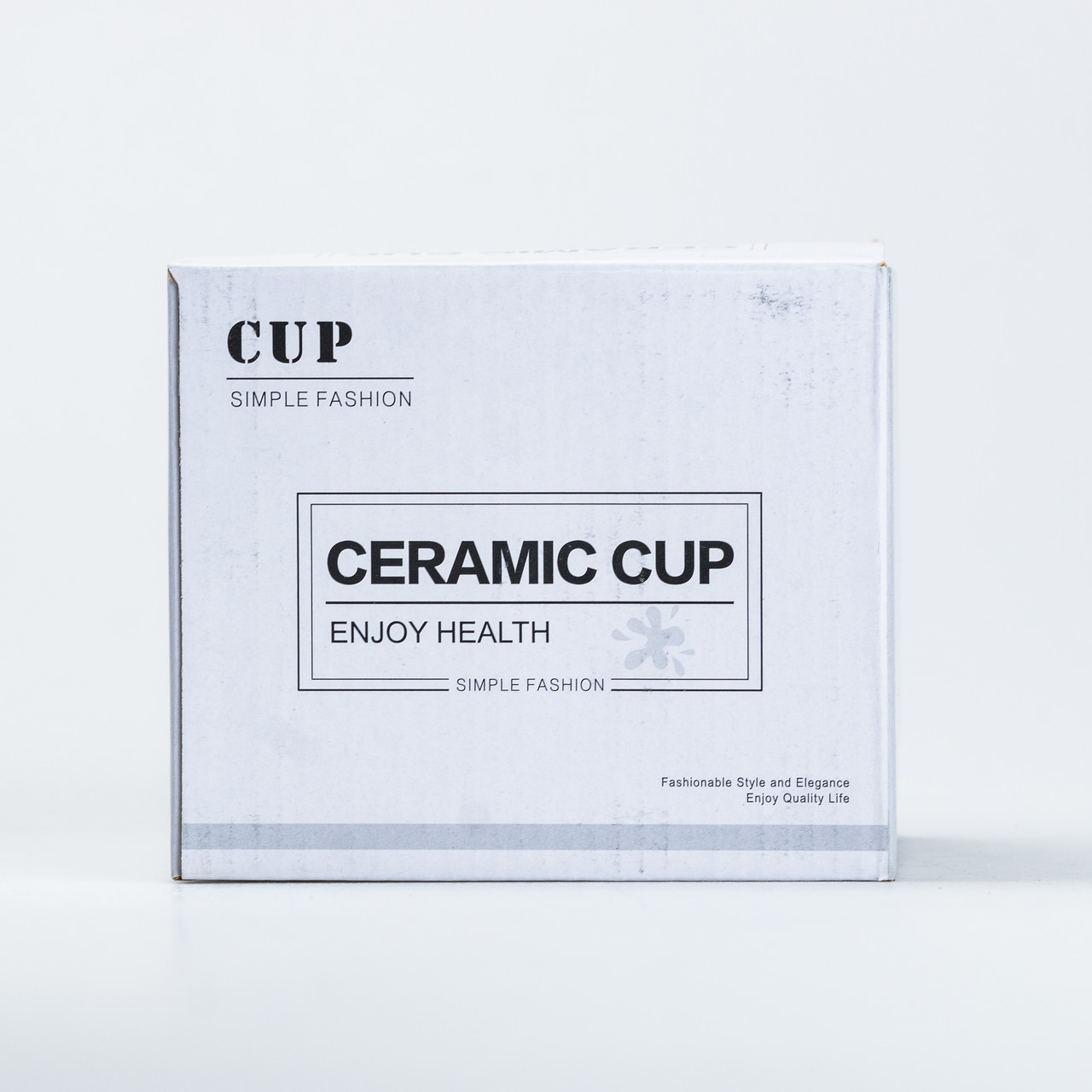 Чашка з бамбуковою кришкою та ложкою керамічна 350 мл Синій