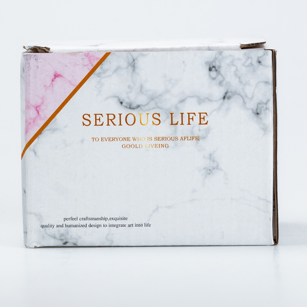 Чашка з ручкою у вигляді бантика керамічна 350 мл Блакитна