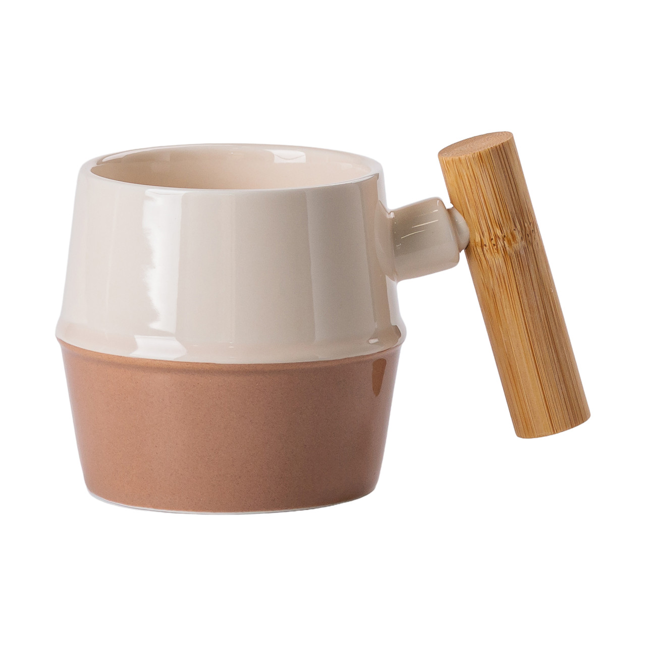 Чайний сервіз на 6 персон з бамбуковою підставкою коричневий