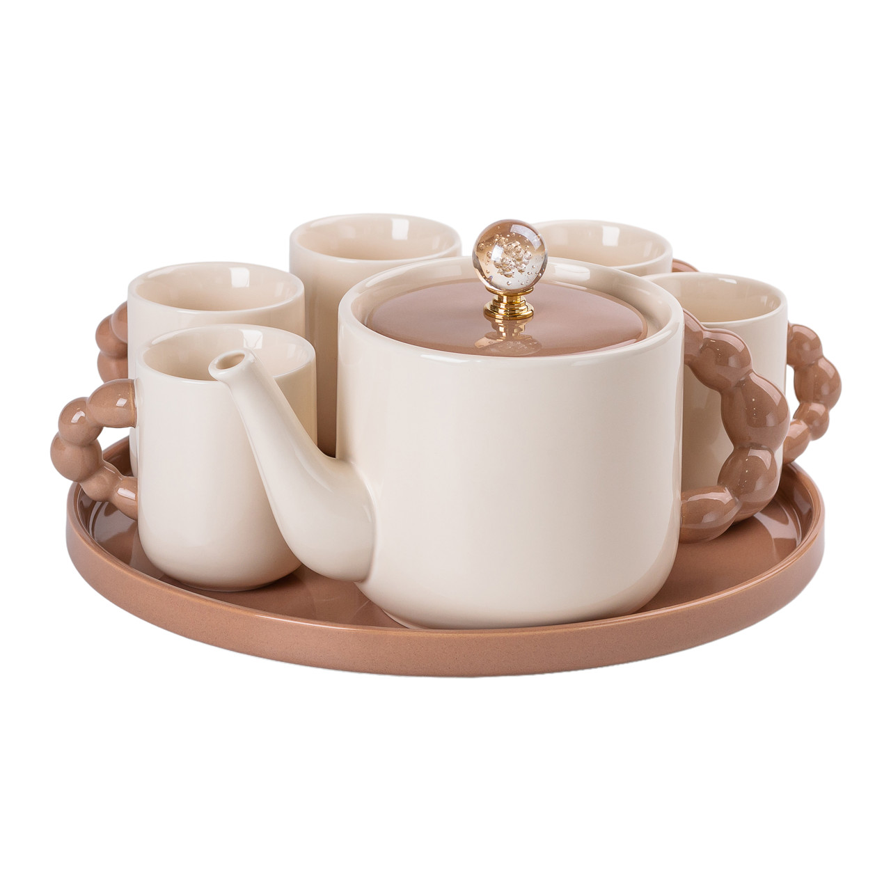 Чайний набір на 6 персон із  керамічною підставкою
