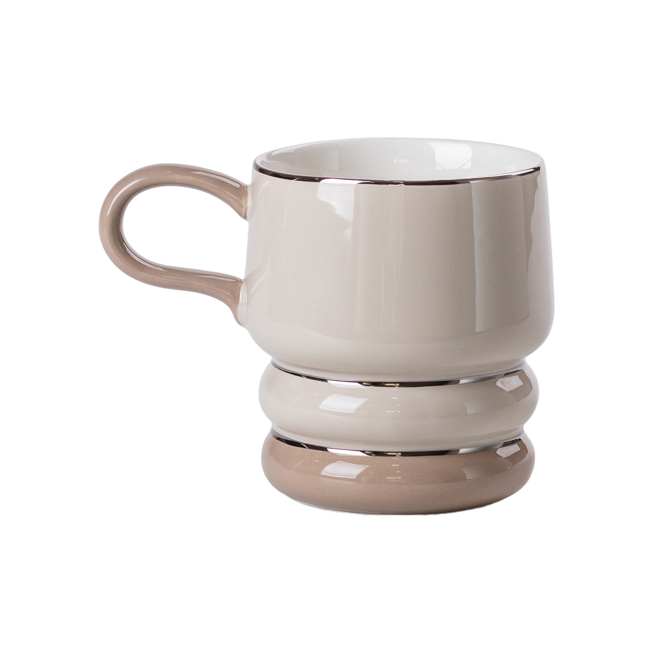 Чайний набір на 6 персон із керамічною підставкою, сірий