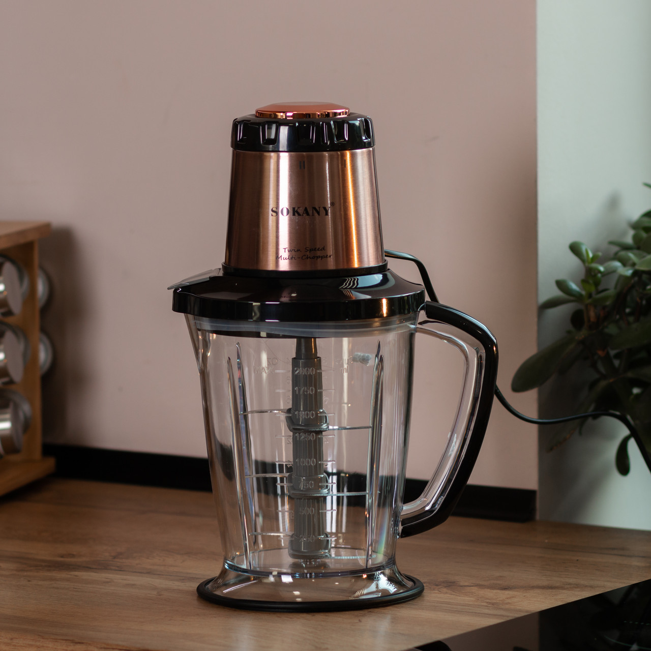 Чопер подрібнювач Sokany SK-7039 з чашею об'ємом 2 л
