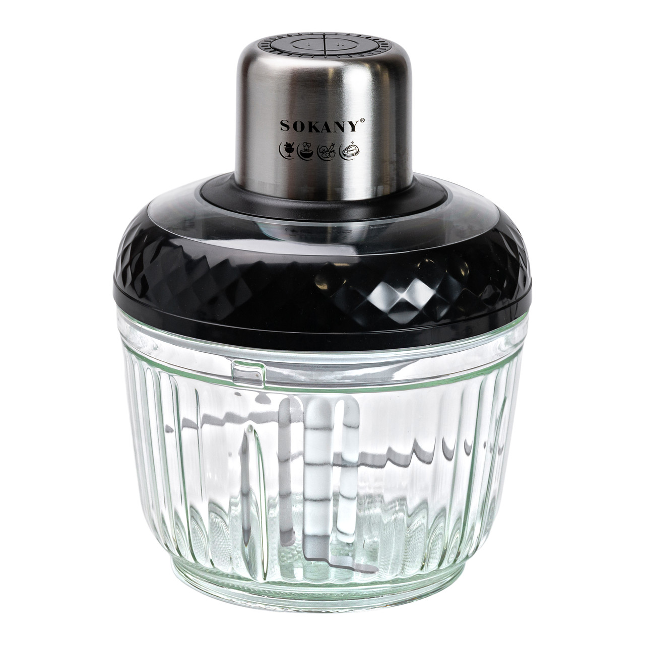 Чопер подрібнювач Sokany SKYM7032B 2в1 з чашами 0.5 і 3 літри 800 Вт