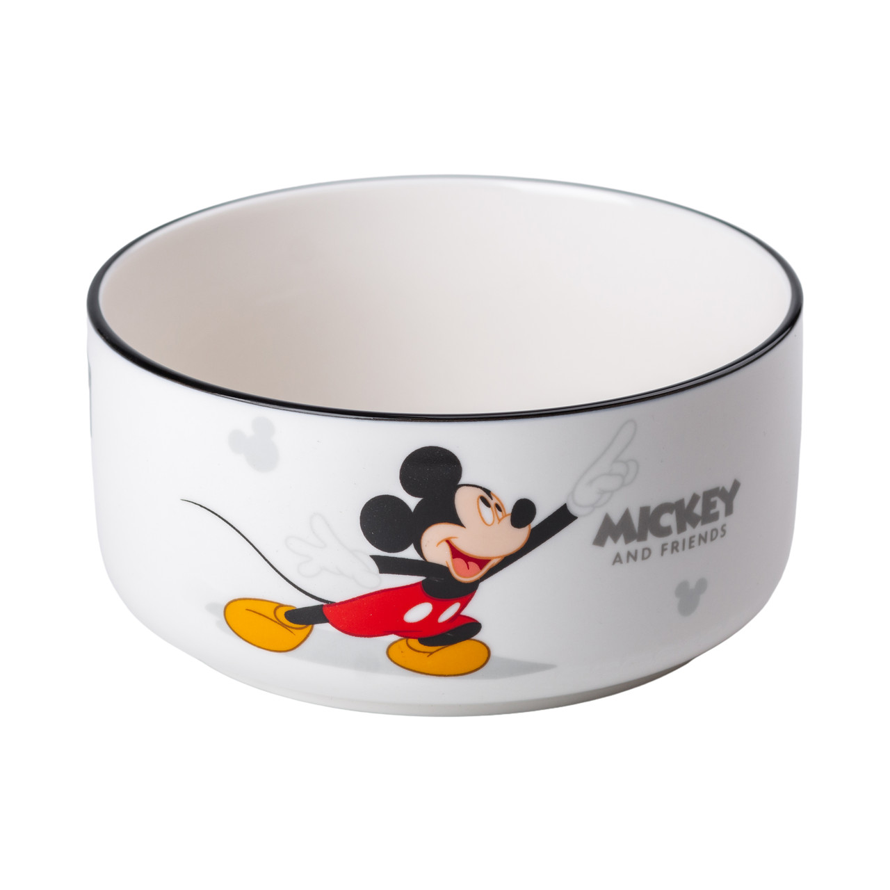 Міккі Маус керамічна дитяча глибока миска 850 мл з кришкою