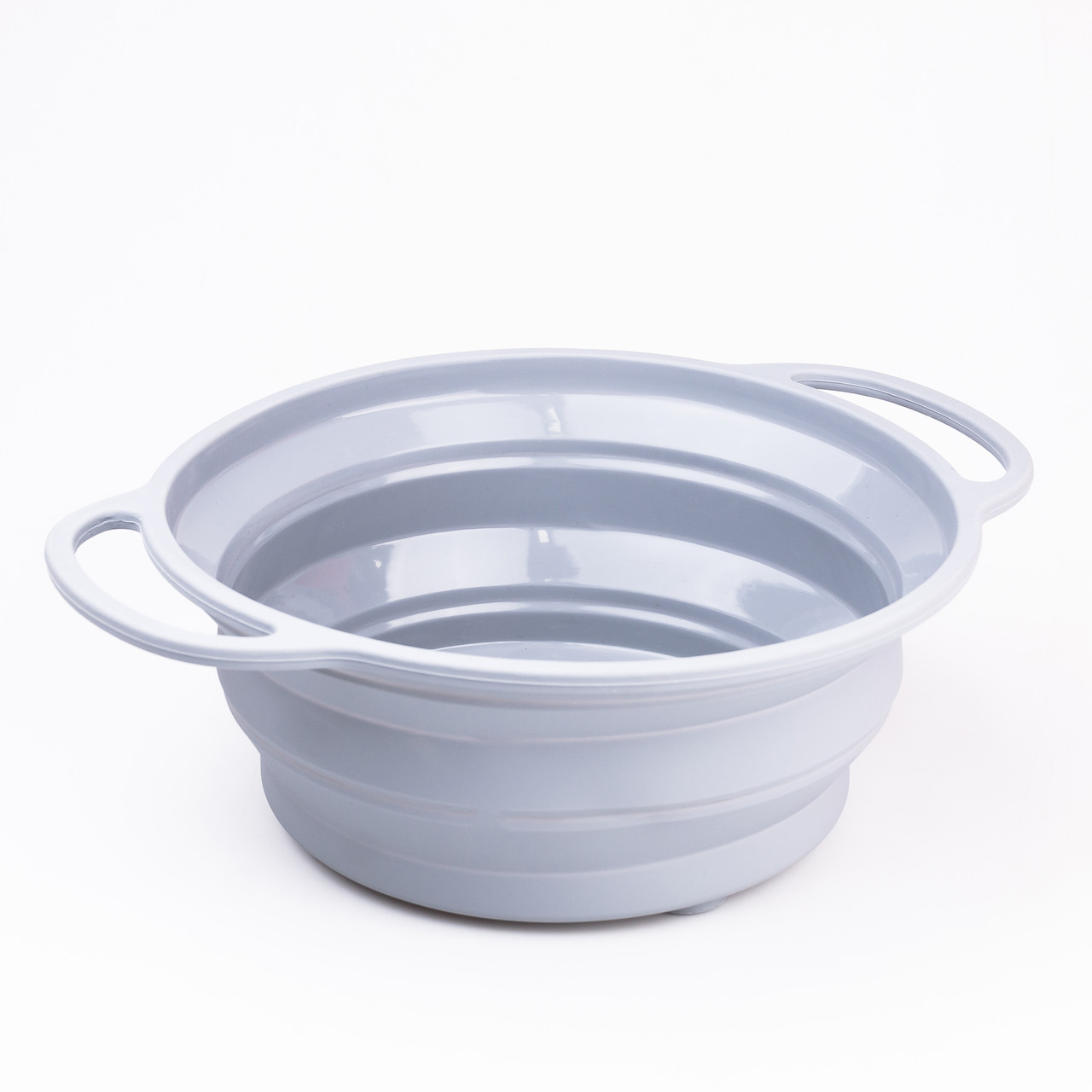 Друшляк 2.6 л силіконовий складаний з ручками 2.6 л Сірий