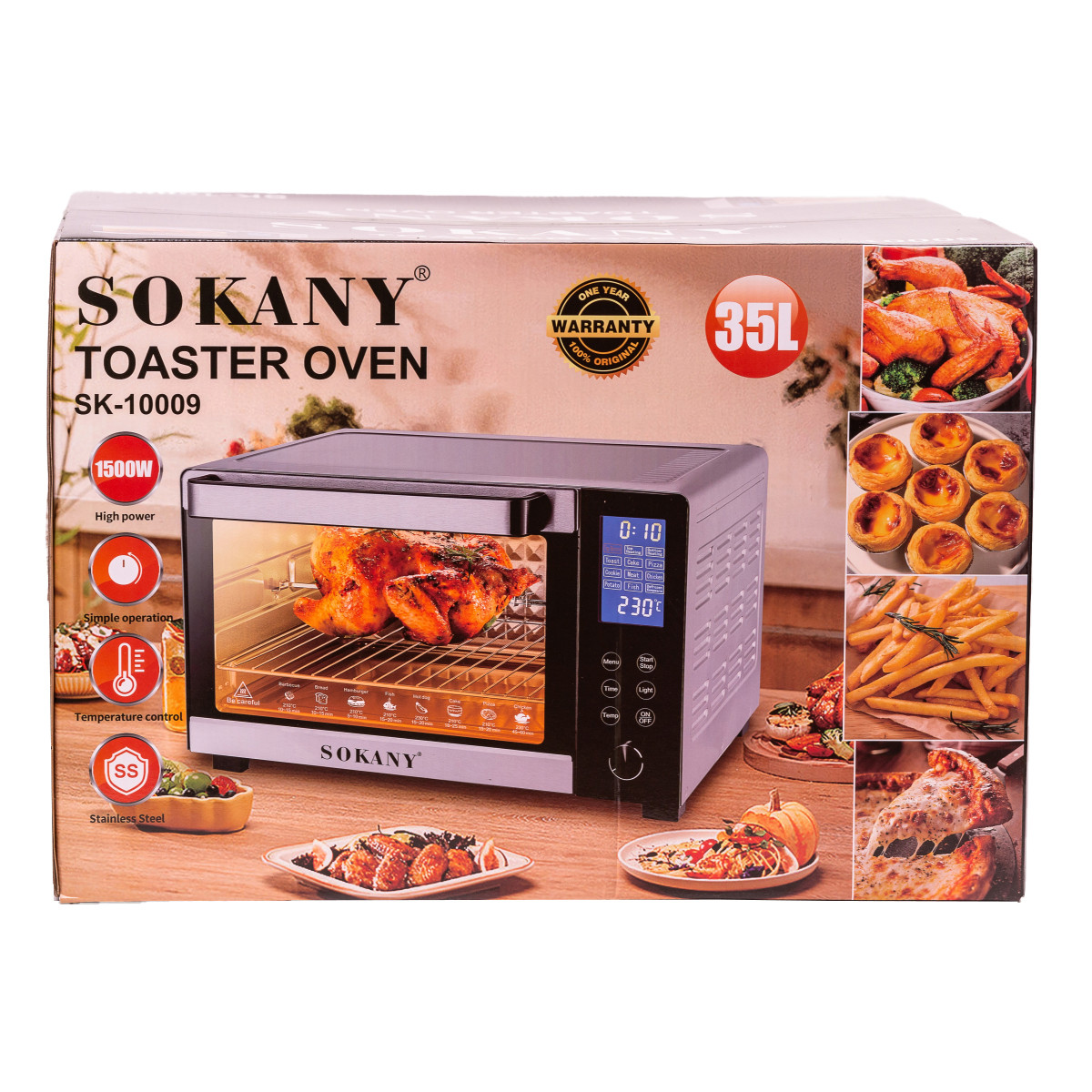 Електропіч Sokany SK10009 настільна 35 л