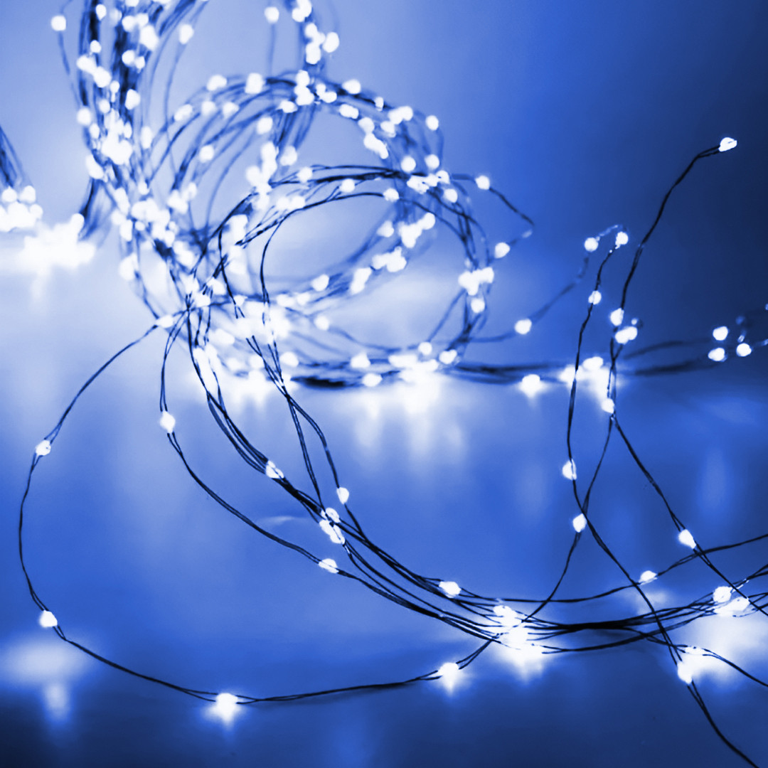 Гірлянда світлодіодна кінський хвіст GarlandoPro 200LED Роса 2м 10 ліній Синій