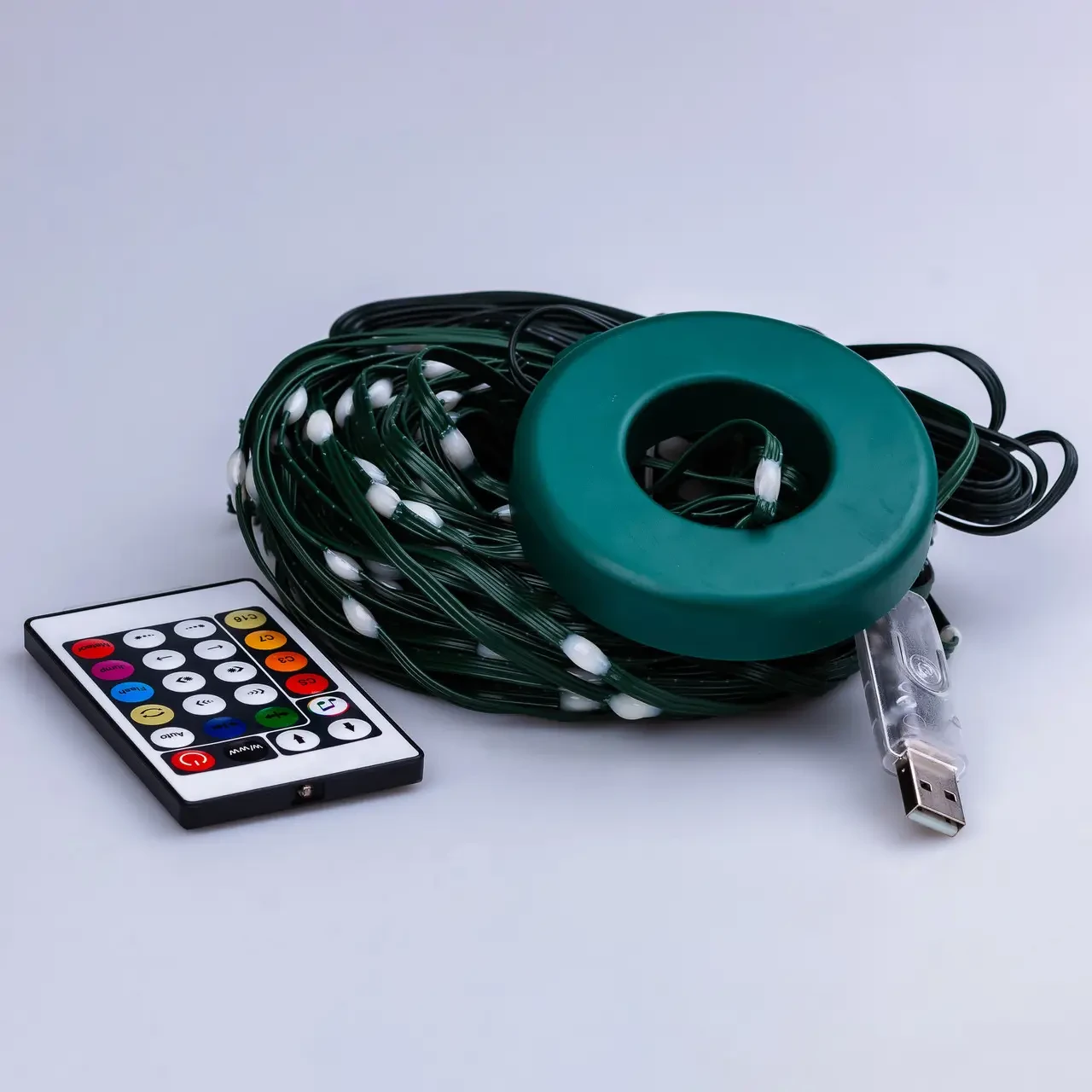 Розумна гірлянда Smart 250 LED довжина 2,5 м з керуванням зі смартфона зелена, мультиколор