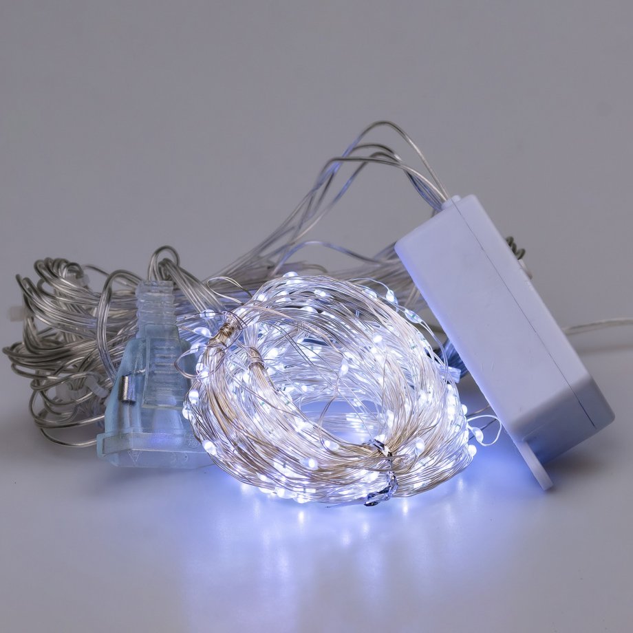 Гірлянда штора світлодіодна GarlandoPro Роса 200LED 3х2м 10 ліній 8 режимів гірлянда крапля роси Білий