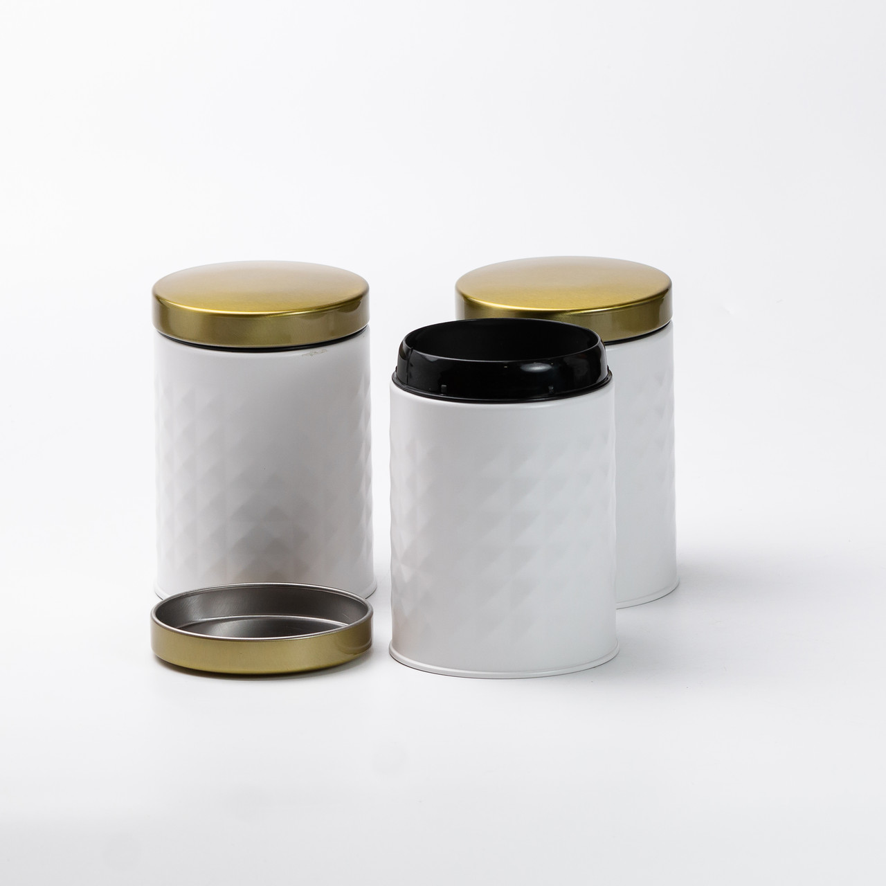 Набір для зберігання продуктів з нержавіючої сталі 4 штуки Білий