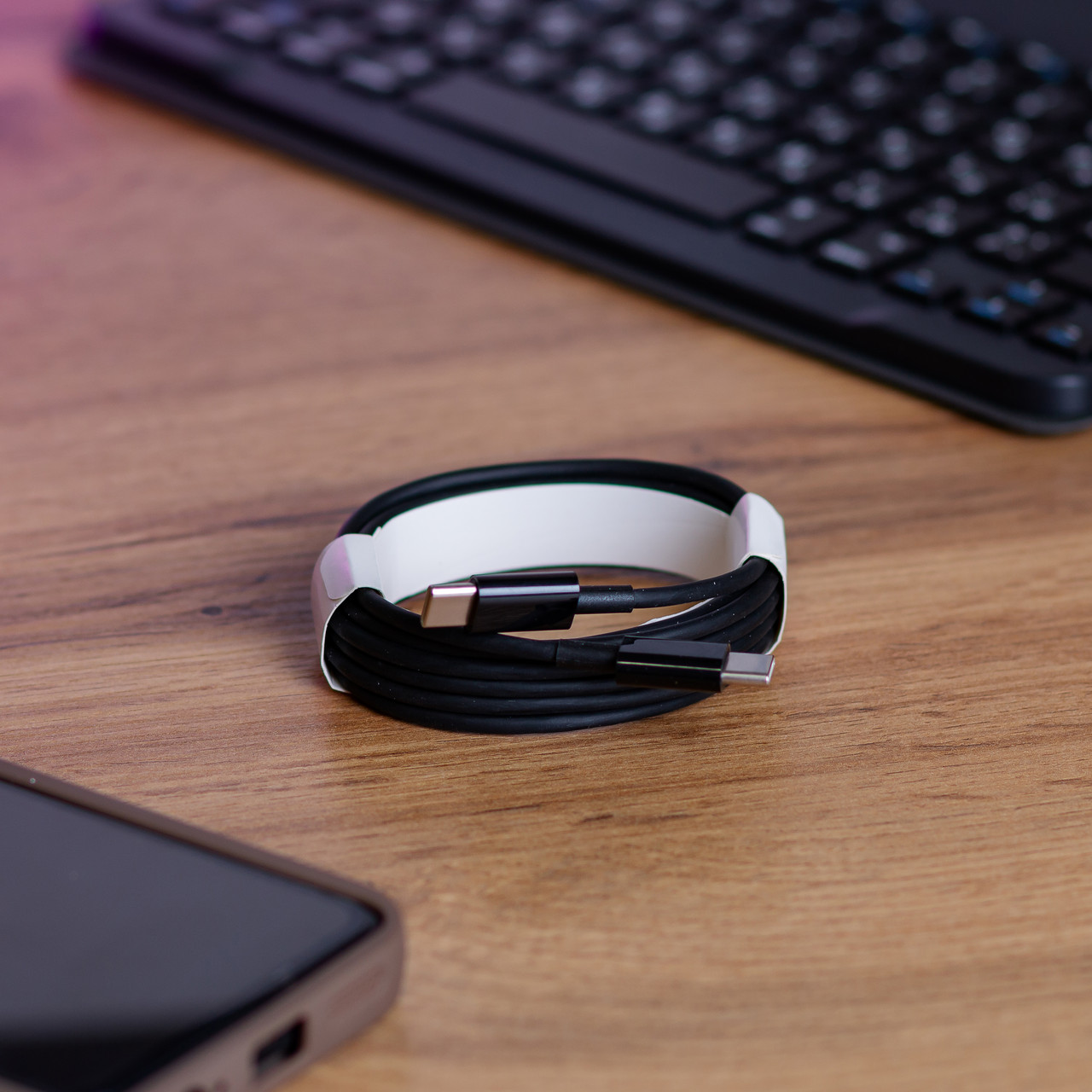 Кабель для зарядження USB-С шнур 2м чорний