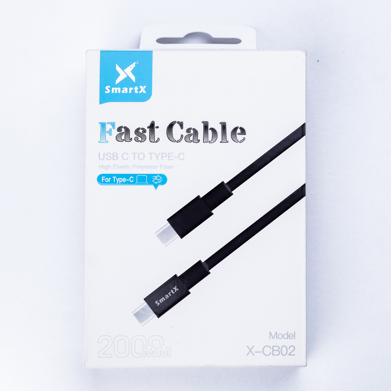 Кабель для зарядження USB-С шнур 2м чорний