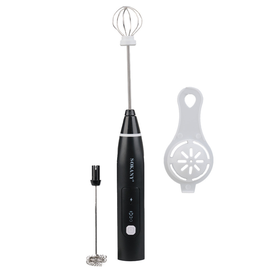 Капучинатор Sokany SK-1772 акумуляторний чорний