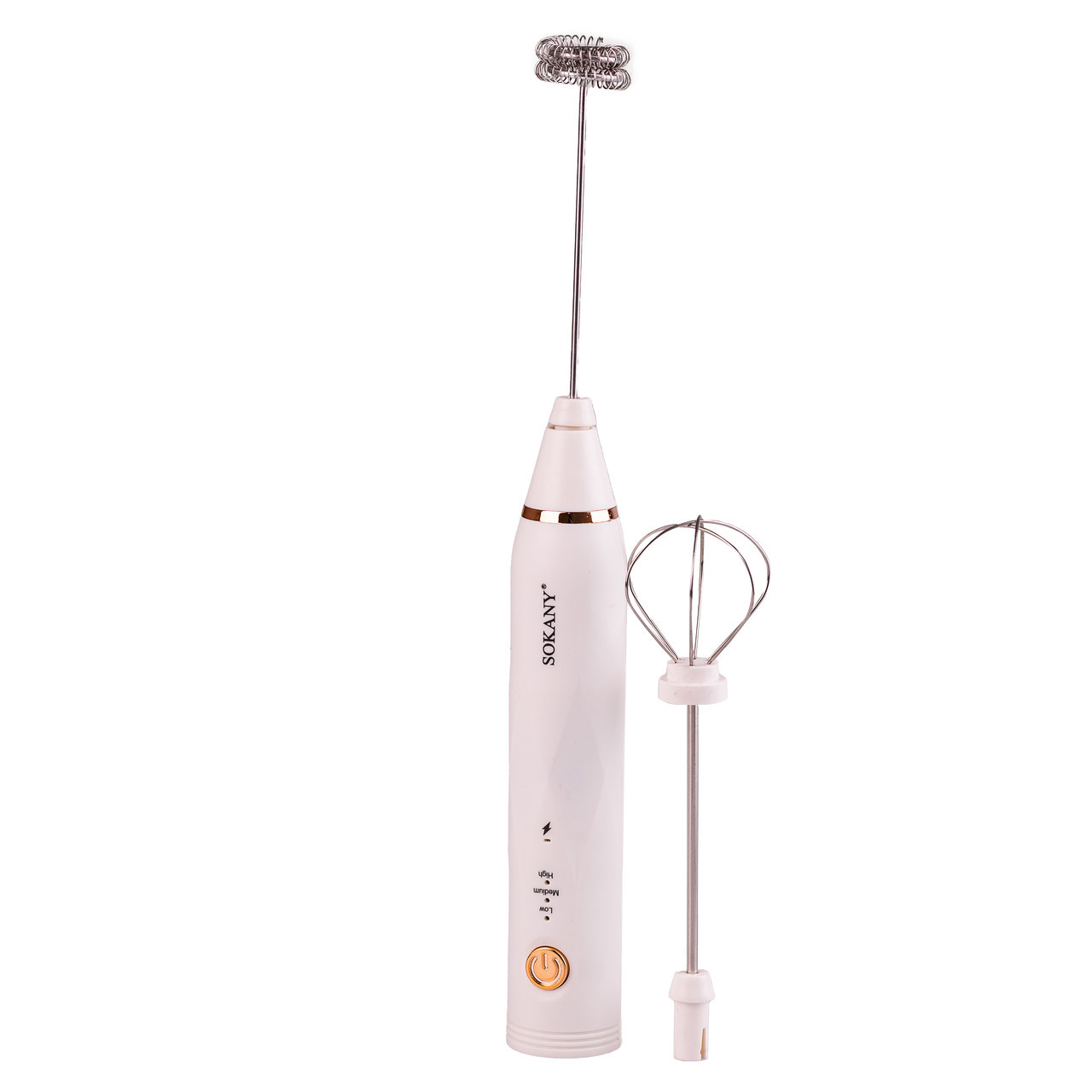 Капучинатор Sokany SK-1772 акумуляторний Білий