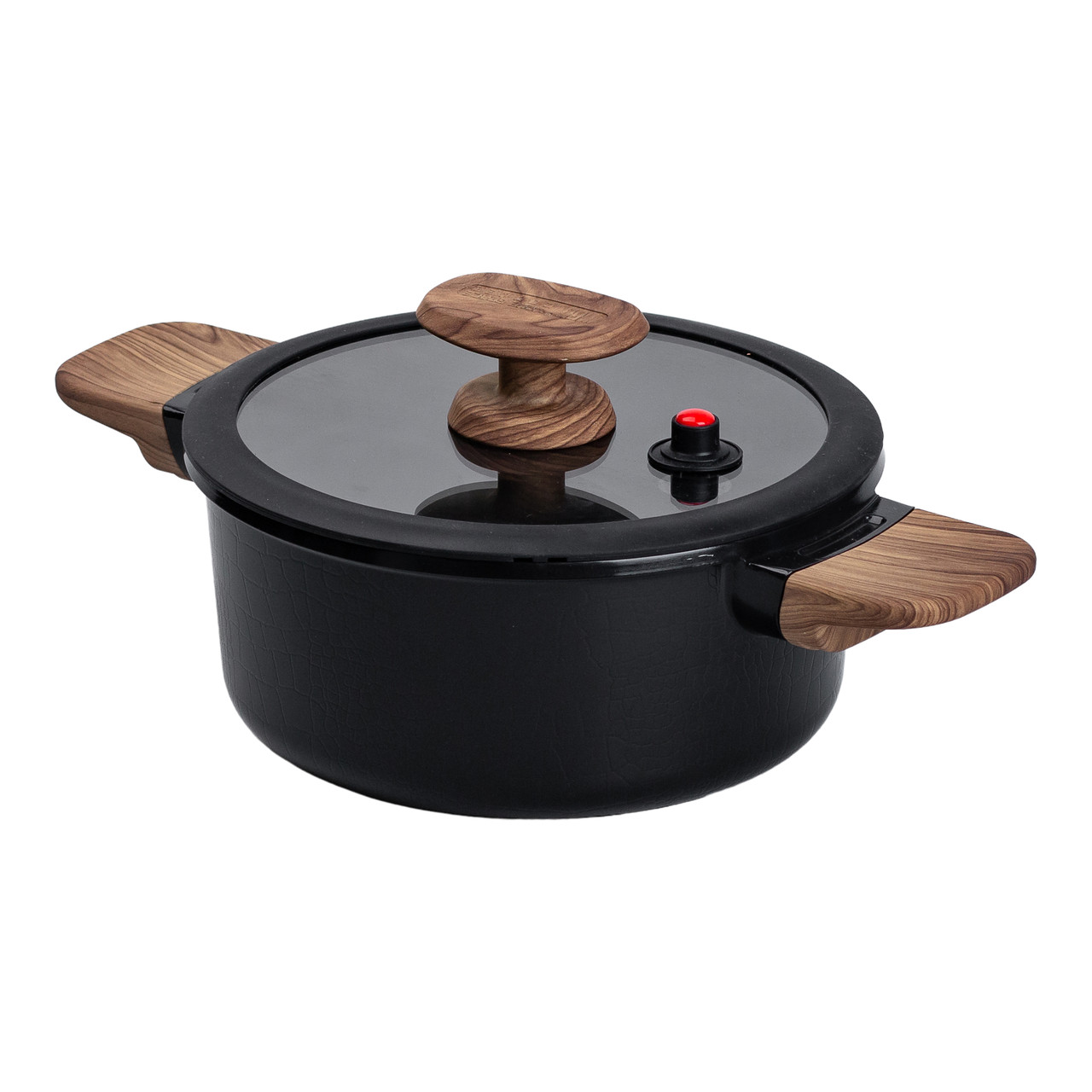 Алюмінієва каструля з керамічним покриттям антипригарним 2 л Ø 20 см чорний MGC