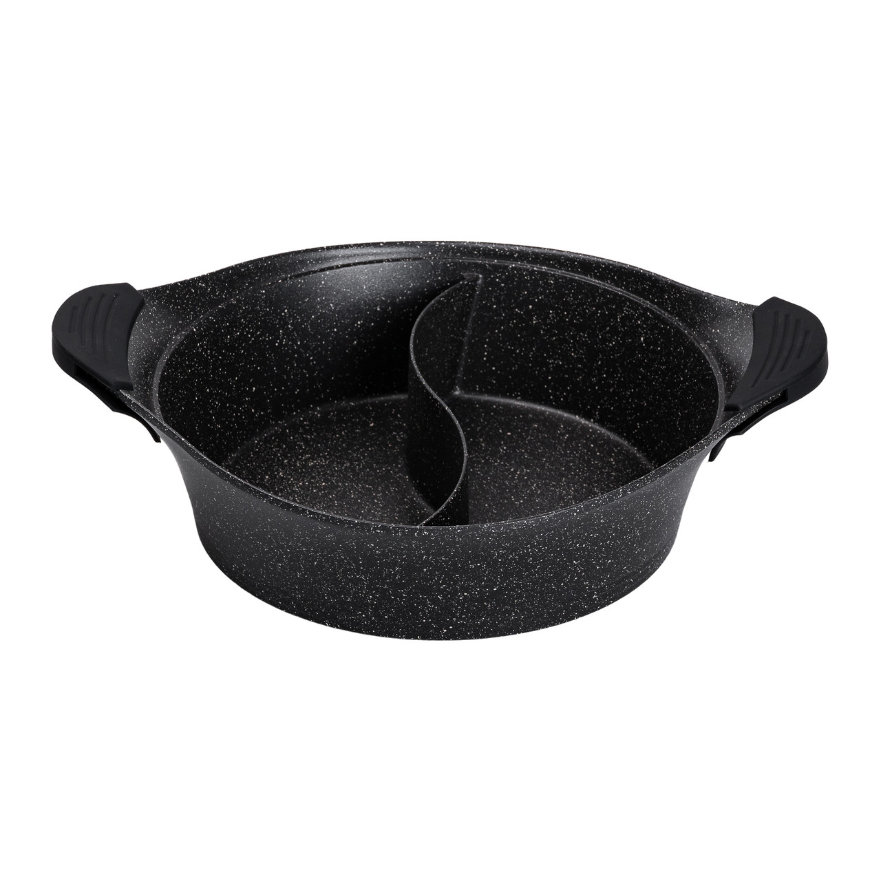 Алюмінієва каструля Ø 30 см 2-ступінчасте мармурове антипригарне покриття Чорний MGC