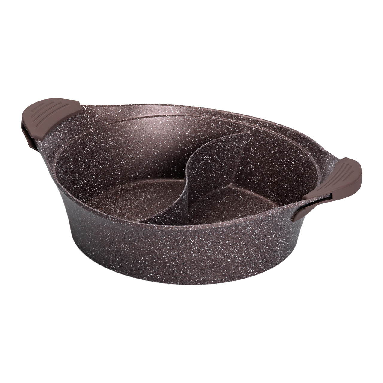 Алюмінієва каструля Ø 30 см, мармурове антипригарне покриття, кавовий MGC