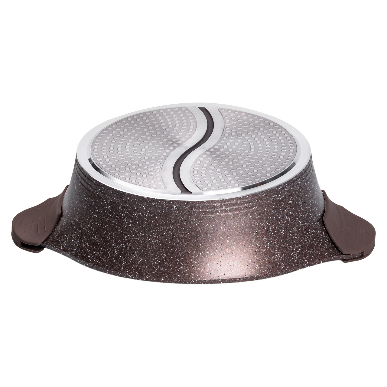 Алюмінієва каструля Ø 30 см, мармурове антипригарне покриття, кавовий MGC