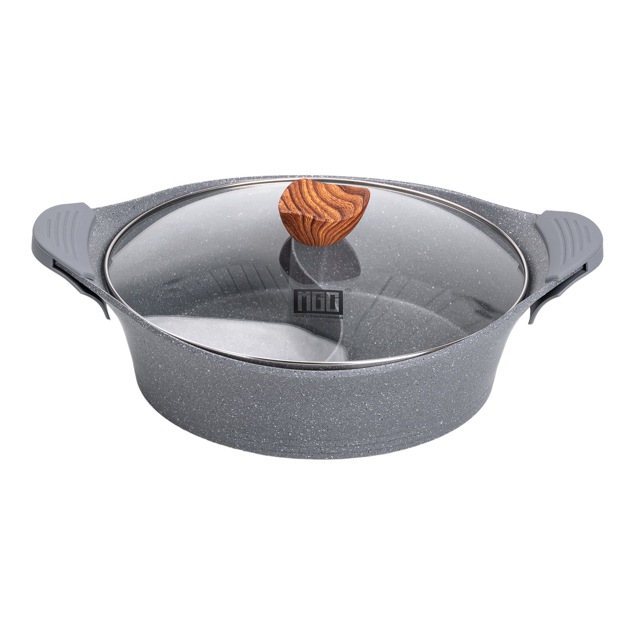Алюмінієва каструля Ø 30 см Мармур з антипригарним покриттям сірий MGC