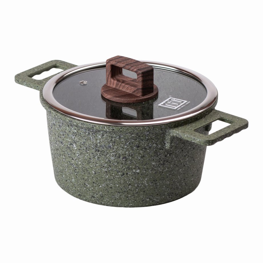 Алюмінієва каструля об&apos;ємом 3 літри з кришкою Ø 20 (см), з антипригарним покриттям MGC