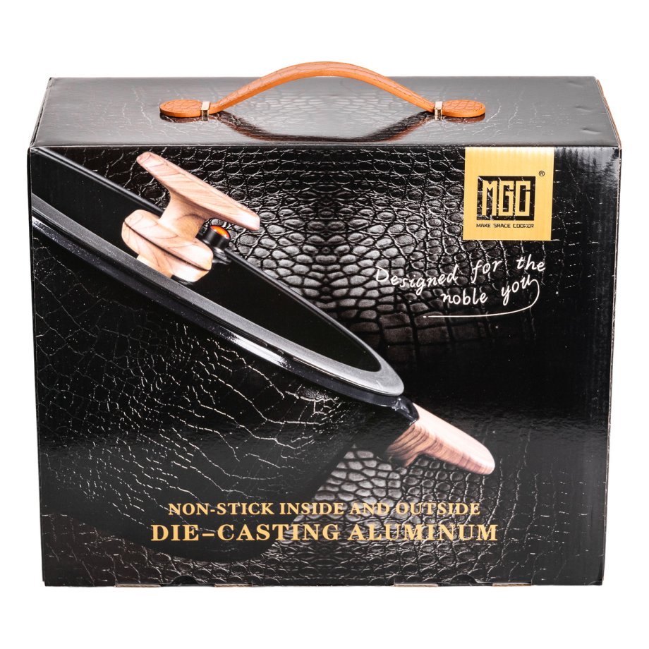 Алюмінієва каструля з керамічним покриттям антипригарним 4 л Ø 28 см білий MGC