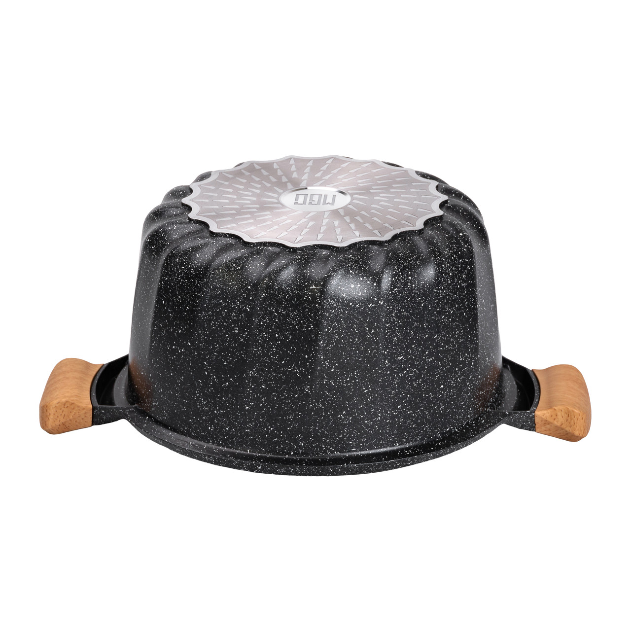 Велика алюмінієва каструля з кришкою, діаметр 28 см, з антипригарним покриттям, 8 літрів.