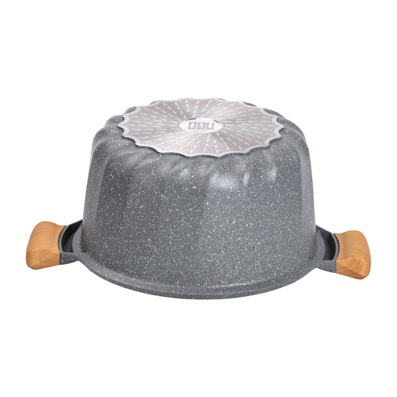 Велика алюмінієва каструля з кришкою, діаметр 28 см, з антипригарним покриттям, 8 літрів