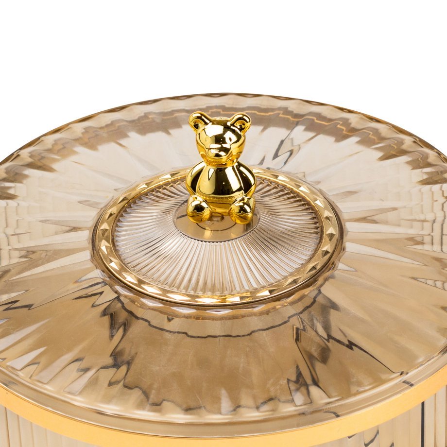 Цукерниця пластикова на 4 відділення кругла 26 см tea color