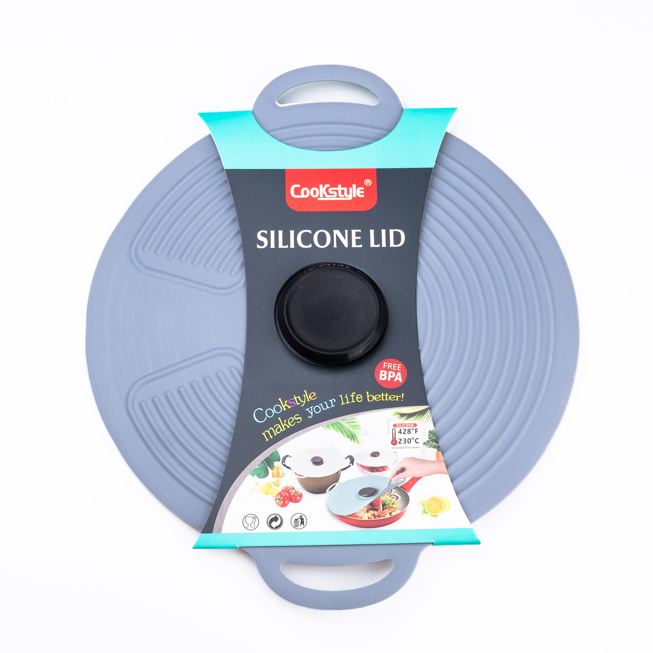 Багаторазова силіконова кришка для універсальна 32 х 28 см сіра