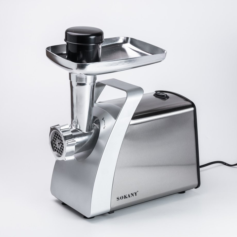 М'ясорубка Sokany SK-06001 електрична 2400 Вт сталь