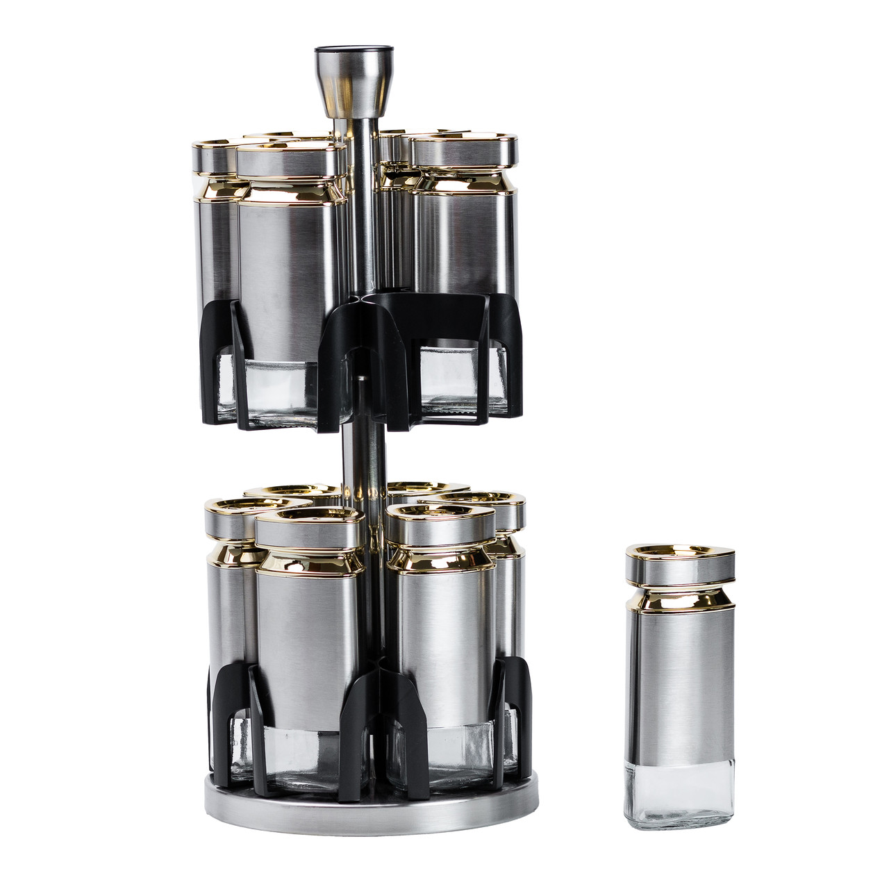 Набір баночок для спецій 12 шт. по 120 мл на підставці Карусель.