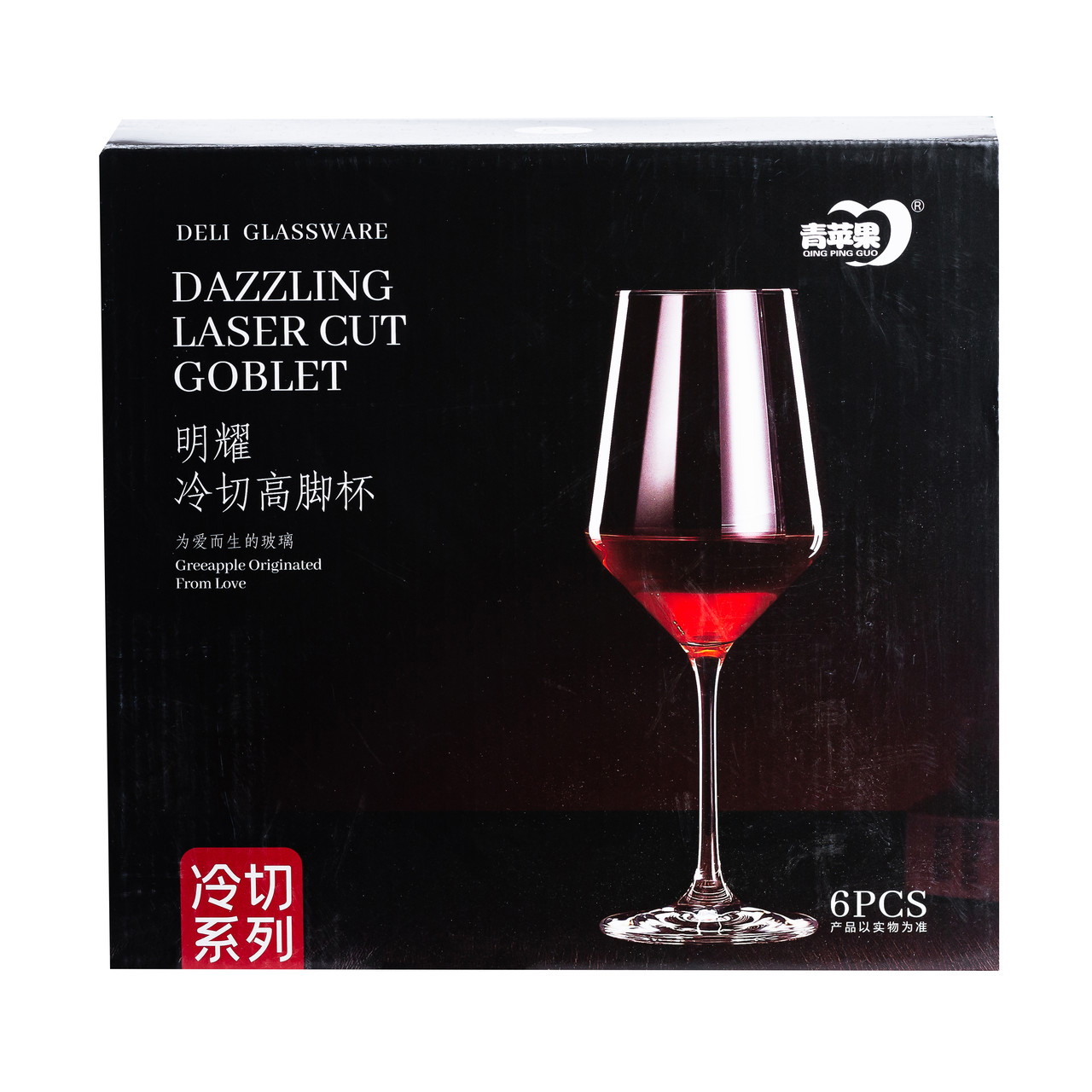 Набір келихів для шампанського 6 штук по 400 мл