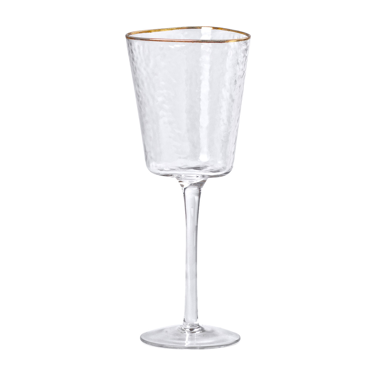 Набір з 6 келихів 350 мл, для вина із золотим обідком