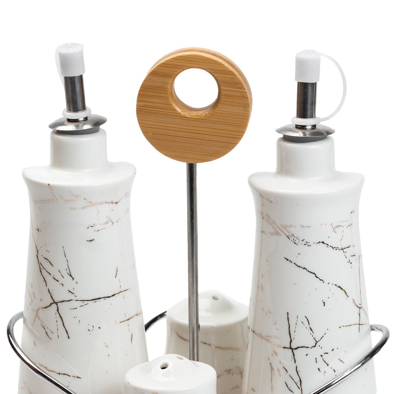 Набір для спецій 4 предмети на бамбуковій підставці