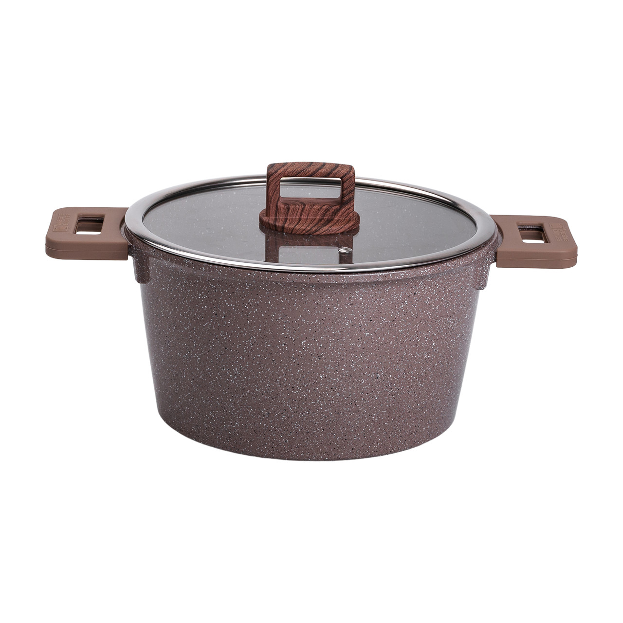 Набір посуду алюміній з товстим дном MGC з лопаткою, ополоником і пензликом кавовий